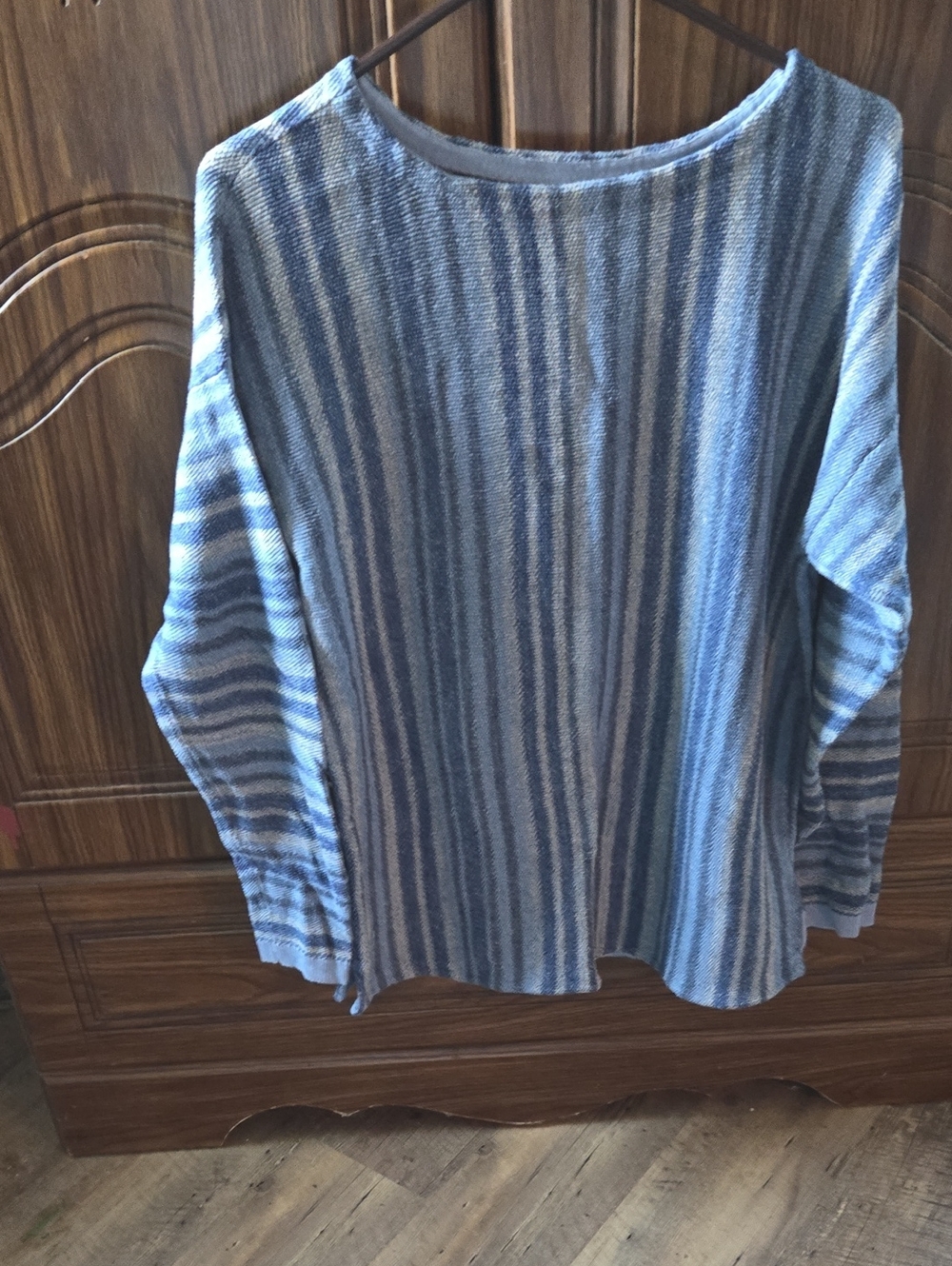 Chaps Blue Striped Lightweight Sweater